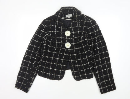 Marks & Spencer Women's Black Check Cropped Jacket