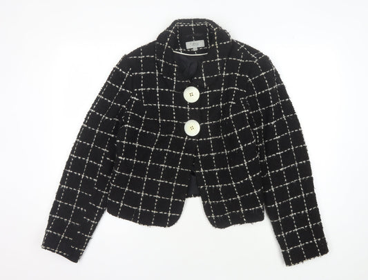 Marks & Spencer Women's Black Check Cropped Jacket
