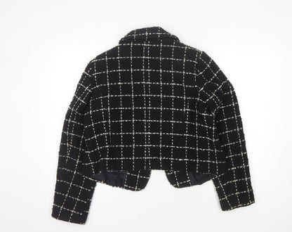 Marks & Spencer Women's Black Check Cropped Jacket