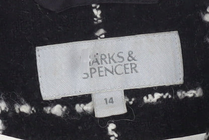 Marks & Spencer Women's Black Check Cropped Jacket