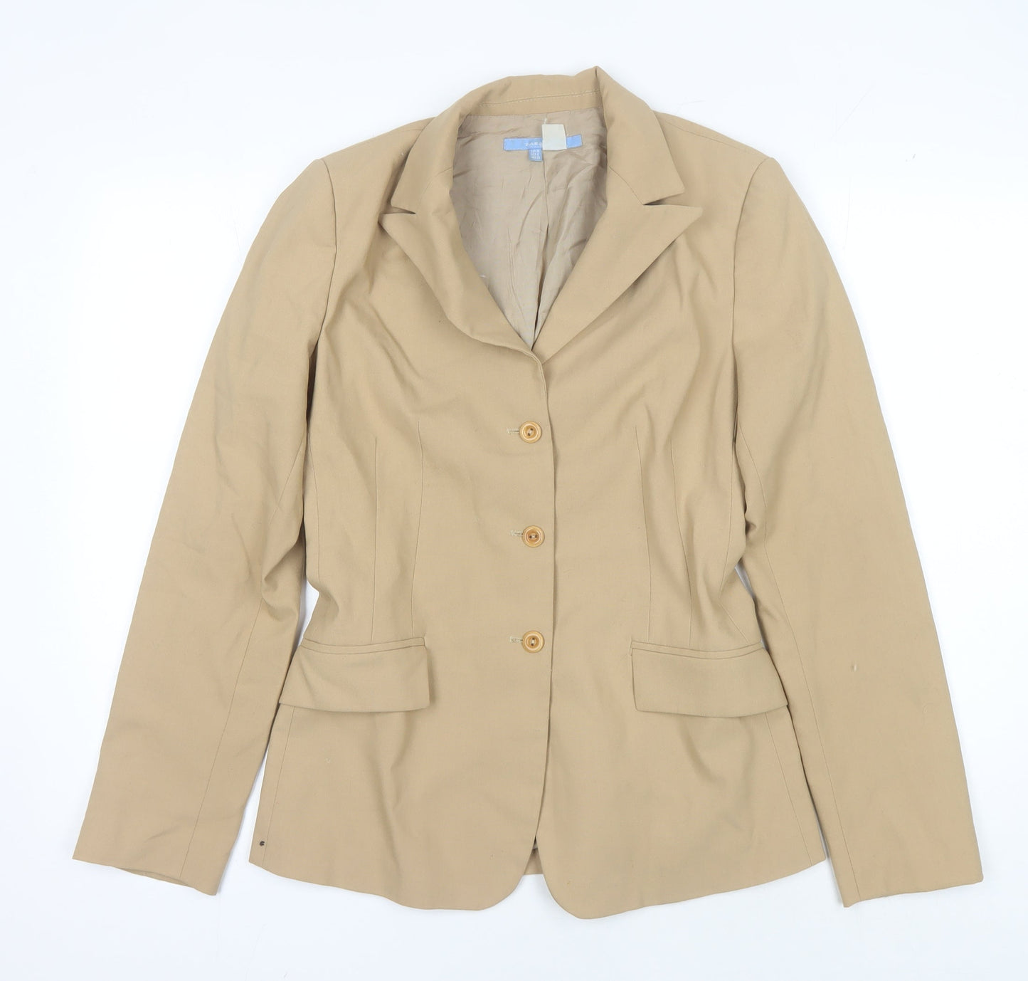 Zara Women's Beige Blazer, Size 2, Long Sleeve