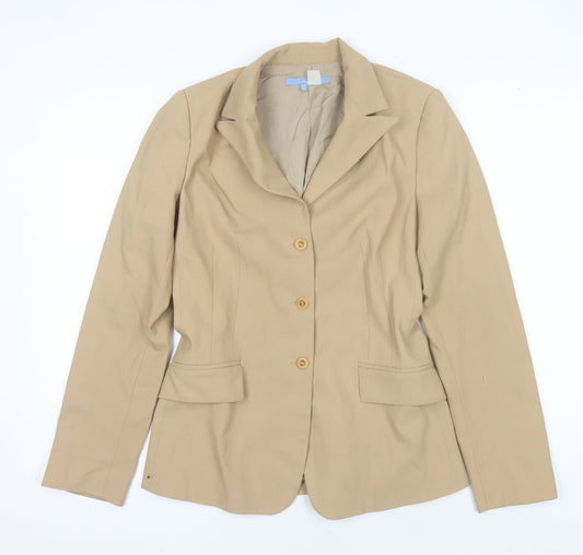 Zara Women's Beige Blazer, Size 2, Long Sleeve