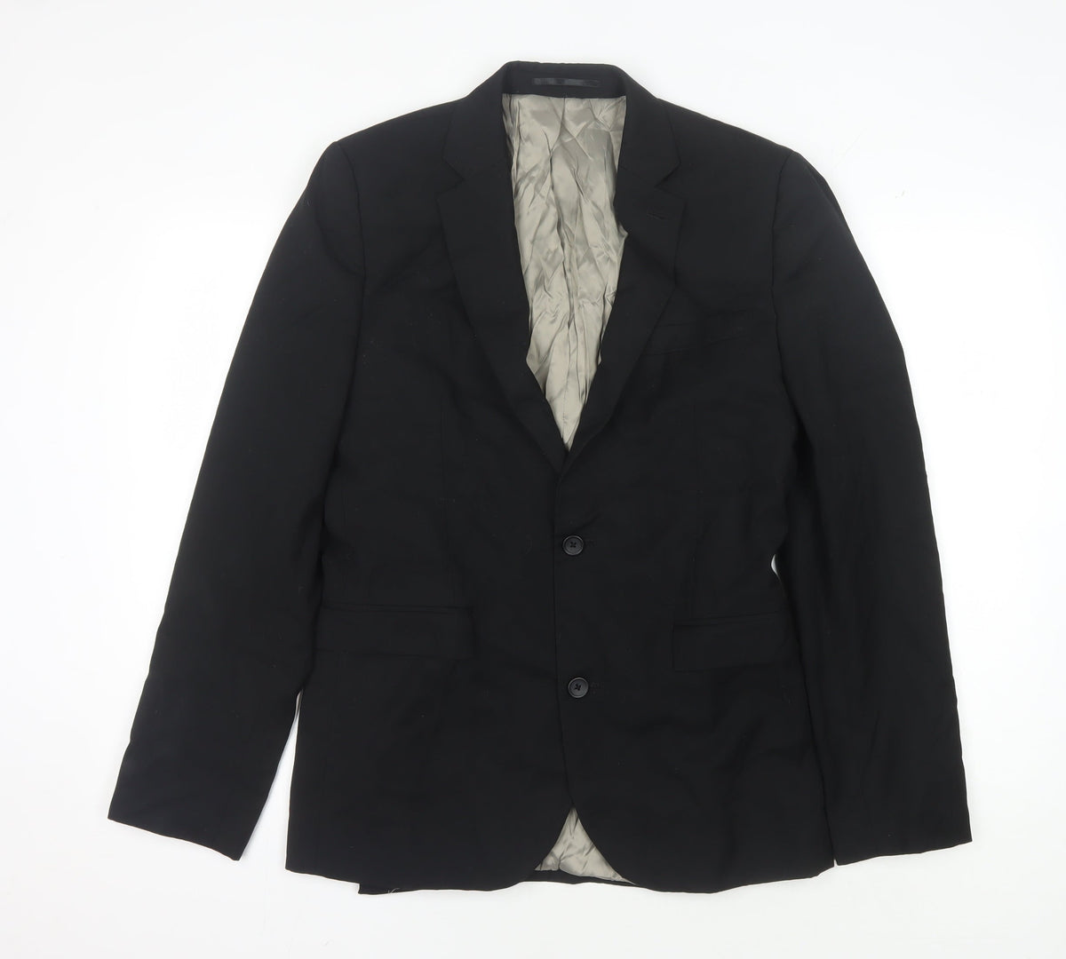 Topman Men's Black Slim Fit Blazer Jacket Size 38