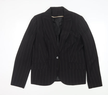 Dorothy Perkins Women's Black Pinstripe Blazer Size 18