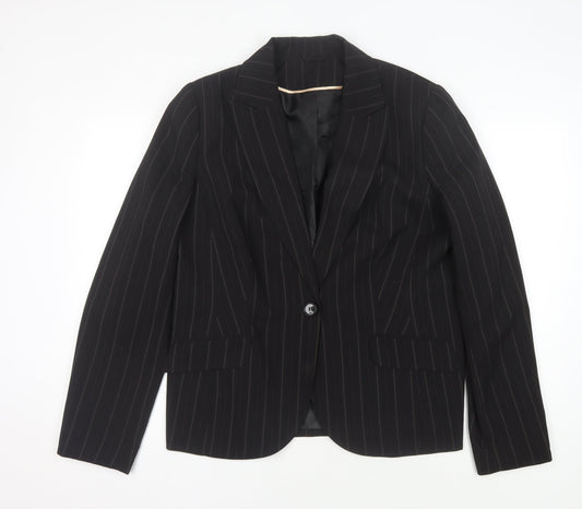 Dorothy Perkins Women's Black Pinstripe Blazer Size 18
