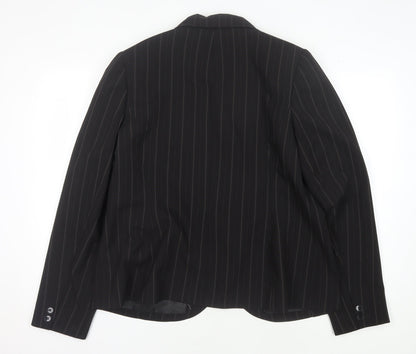 Dorothy Perkins Women's Black Pinstripe Blazer Size 18