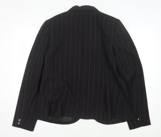 Dorothy Perkins Women's Black Pinstripe Blazer Size 18