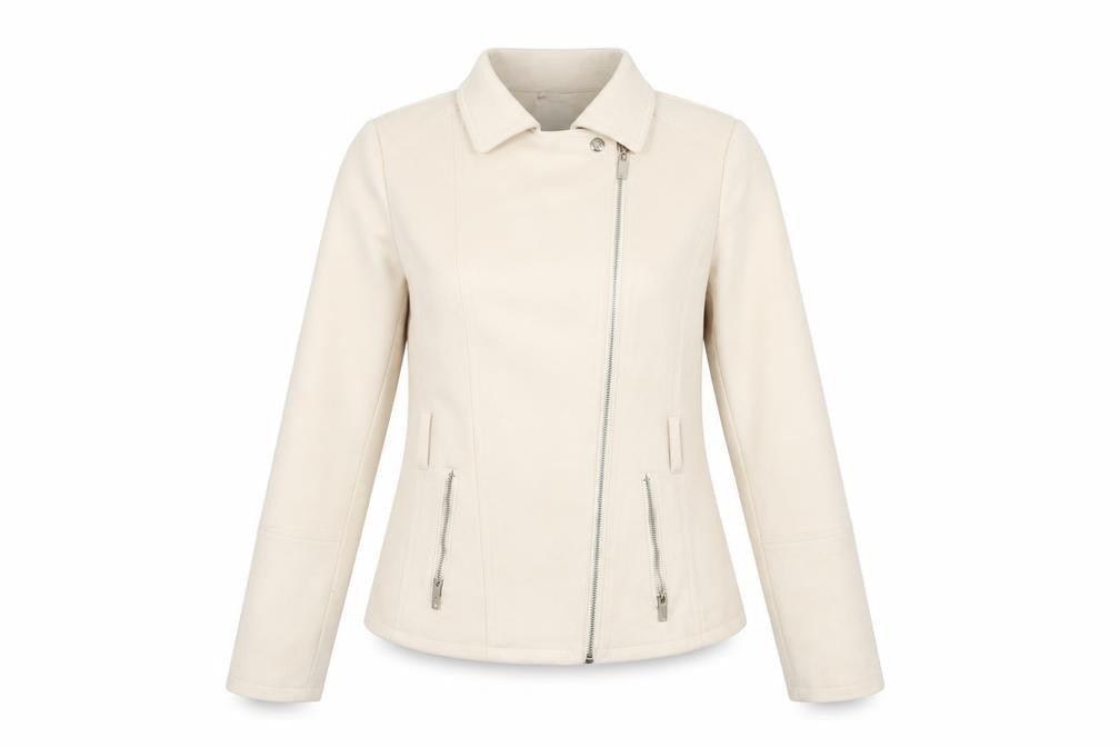 River Island Teens Beige Motorcycle Jacket Size 12