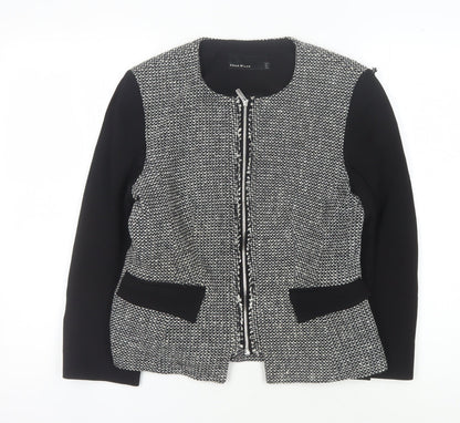 Karen Millen Women's Black Size 12 Slim Fit Jacket