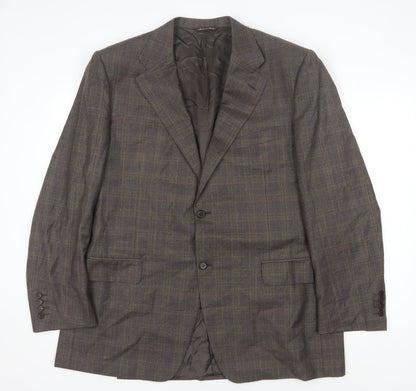 Mens UK Size 46 Canali Regular Brown Suit Jacket