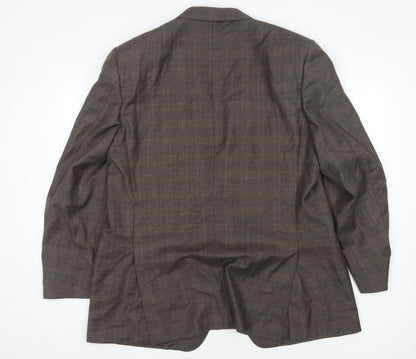 Mens UK Size 46 Canali Regular Brown Suit Jacket