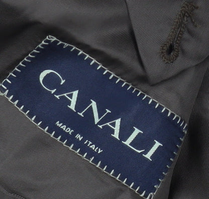 Mens UK Size 46 Canali Regular Brown Suit Jacket