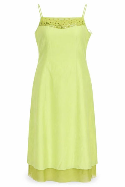 Vera Mont Women's Green Slip Dress, Size 10, Formal