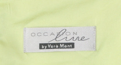 Vera Mont Women's Green Slip Dress, Size 10, Formal