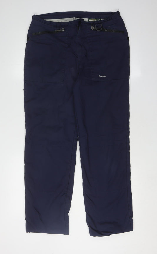 Rohan Men's Blue Track Pants 32 Regular Cotton Blend