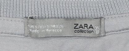 Zara Women Grey Sleeveless Dress S Lightweight