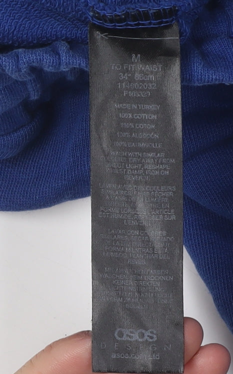 ASOS Men’s Blue Jogger Trousers - M, Elastic Waist