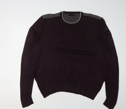 Jeff Banks Men's Purple Crew Neck Pullover Jumper L