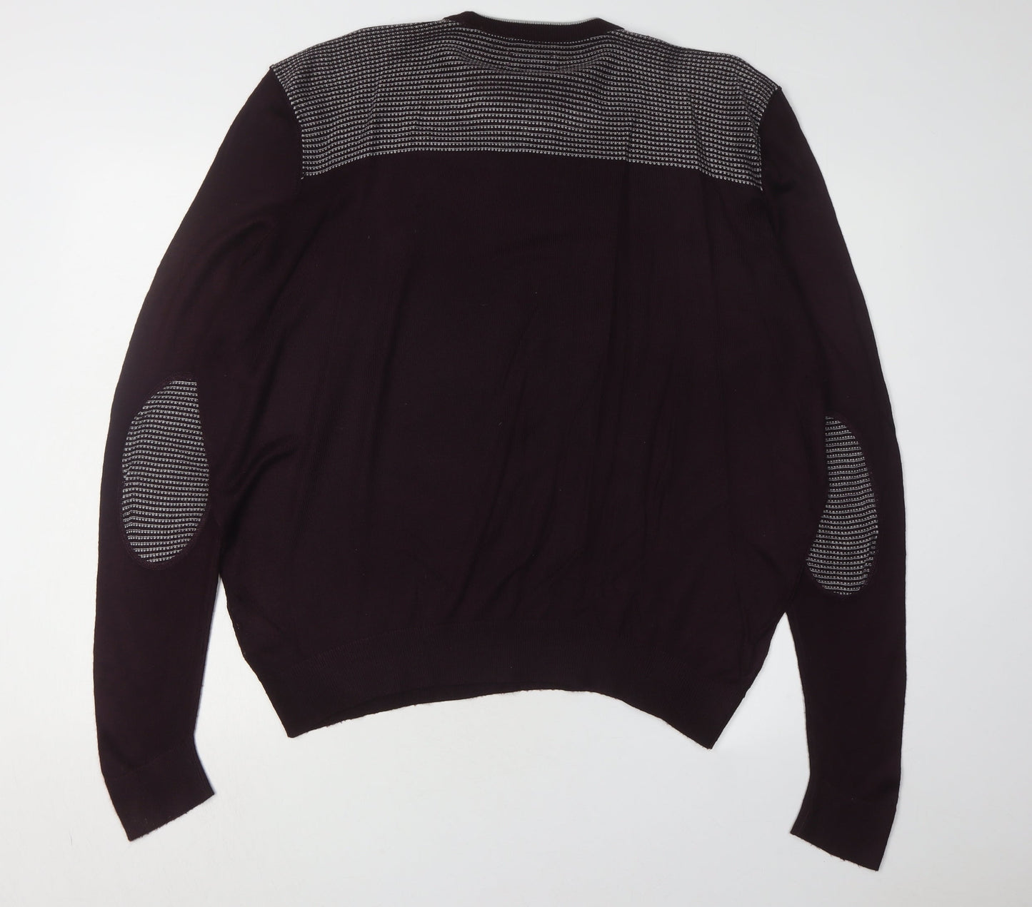 Jeff Banks Men's Purple Crew Neck Pullover Jumper L