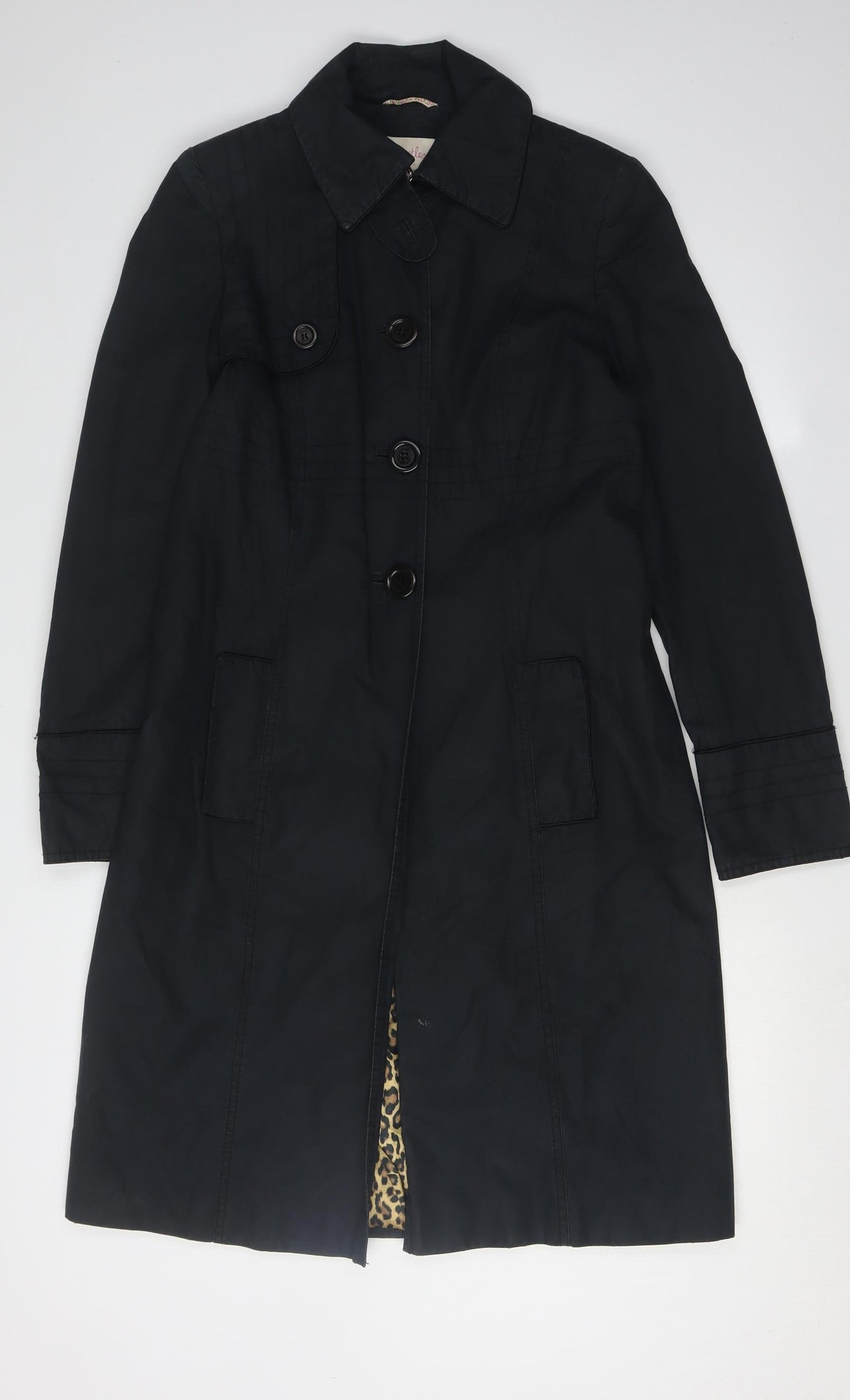 Womens UK Size 8 Whistles Black Trench Coat