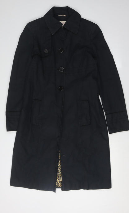 Womens UK Size 8 Whistles Black Trench Coat