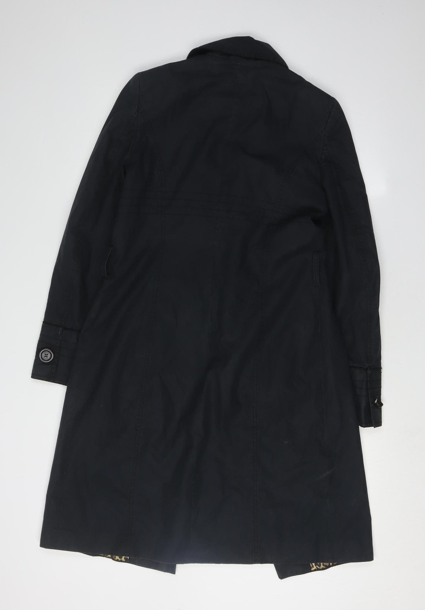 Womens UK Size 8 Whistles Black Trench Coat