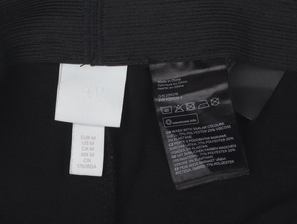 Womens UK Size M H&M Regular Fit  Black Trousers