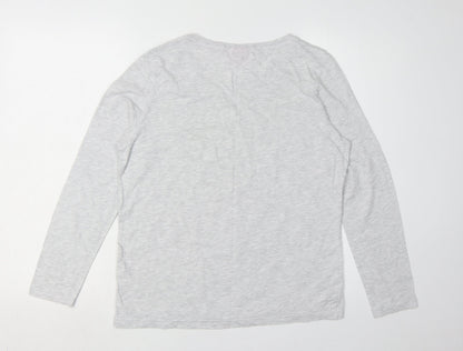 Barbie Girls Grey Pyjama Top 8-10 Long Sleeve Graphic