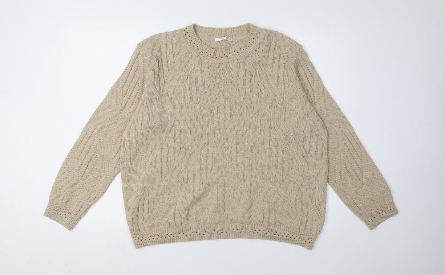 Womens UK Size 14-16 Berketex Beige Pullover Jumper