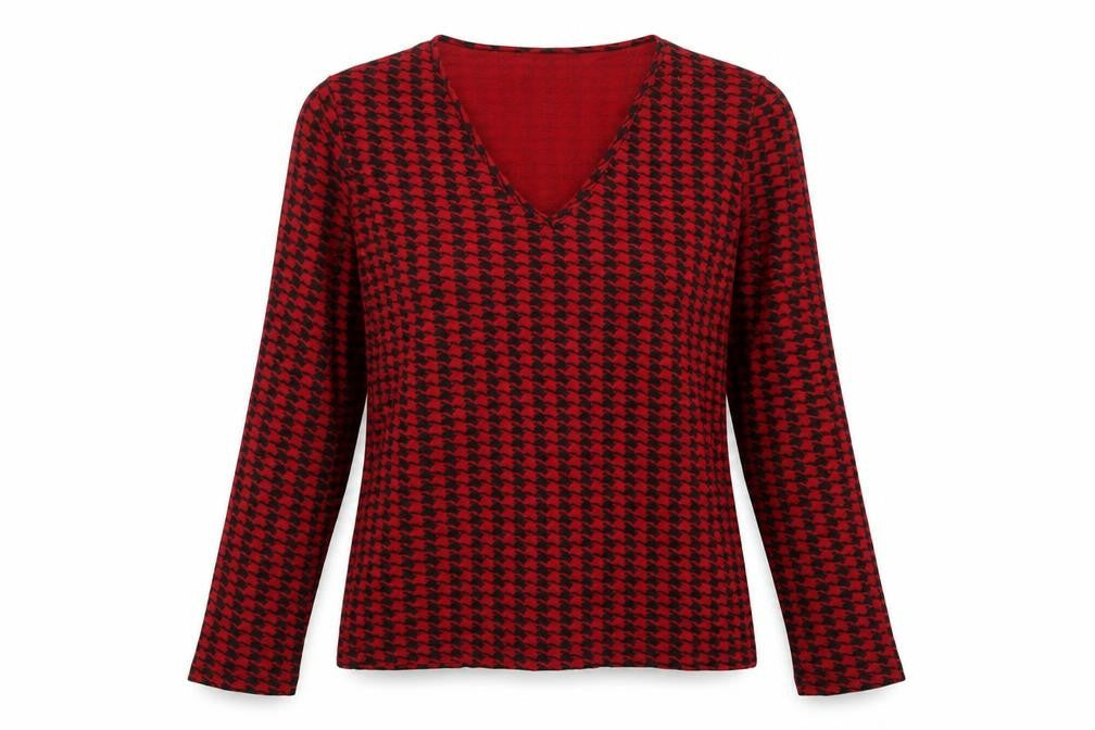 Womens UK Size M Viyella Red Basic Blouse