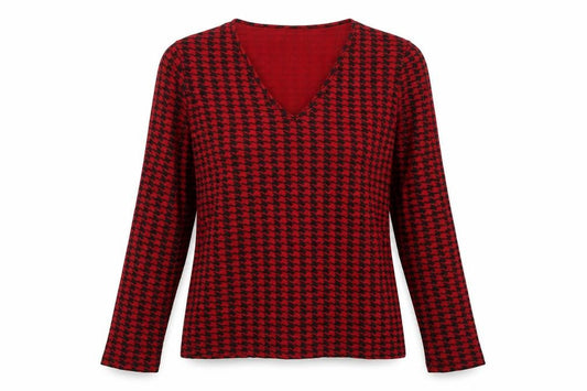 Womens UK Size M Viyella Red Basic Blouse