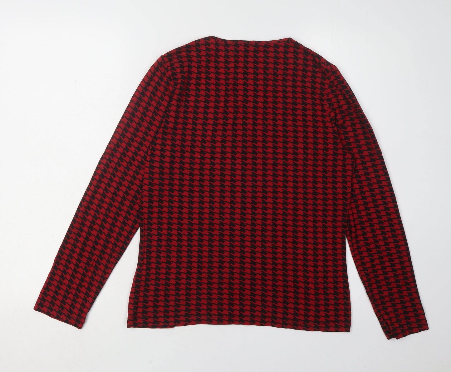 Womens UK Size M Viyella Red Basic Blouse