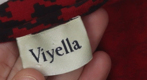 Womens UK Size M Viyella Red Basic Blouse