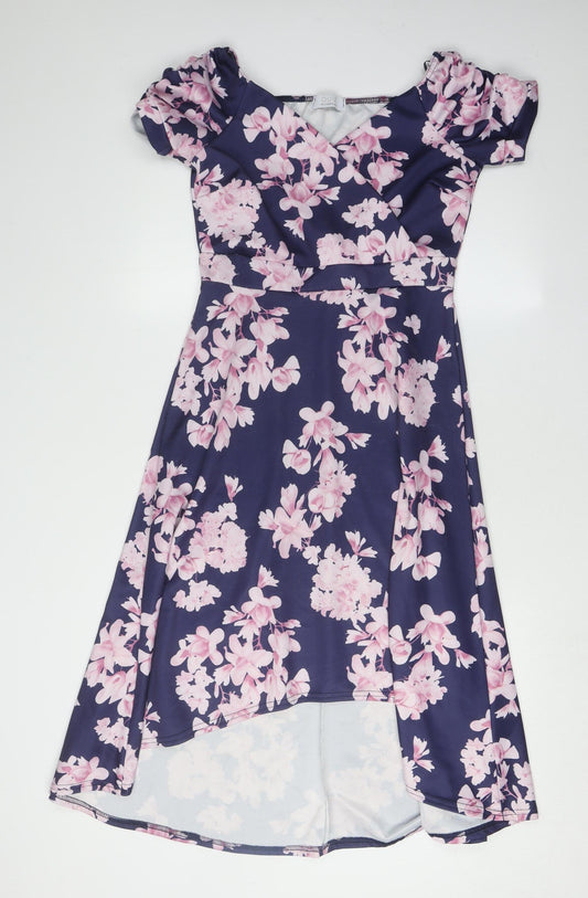 Quiz Women's Multicoloured Floral A-Line Dress