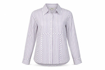 Jessica Women's Multicoloured Striped Button-Up Shirt Size 10