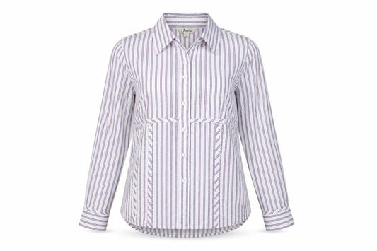 Jessica Women's Multicoloured Striped Button-Up Shirt Size 10