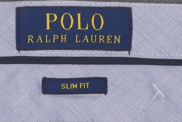 Ralph Lauren Men's Grey Slim Fit Chino Trousers, L