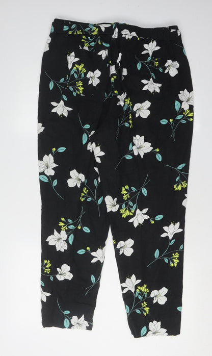 Womens UK Size 16 Bonmarché Classic Fit Capri Black Trousers