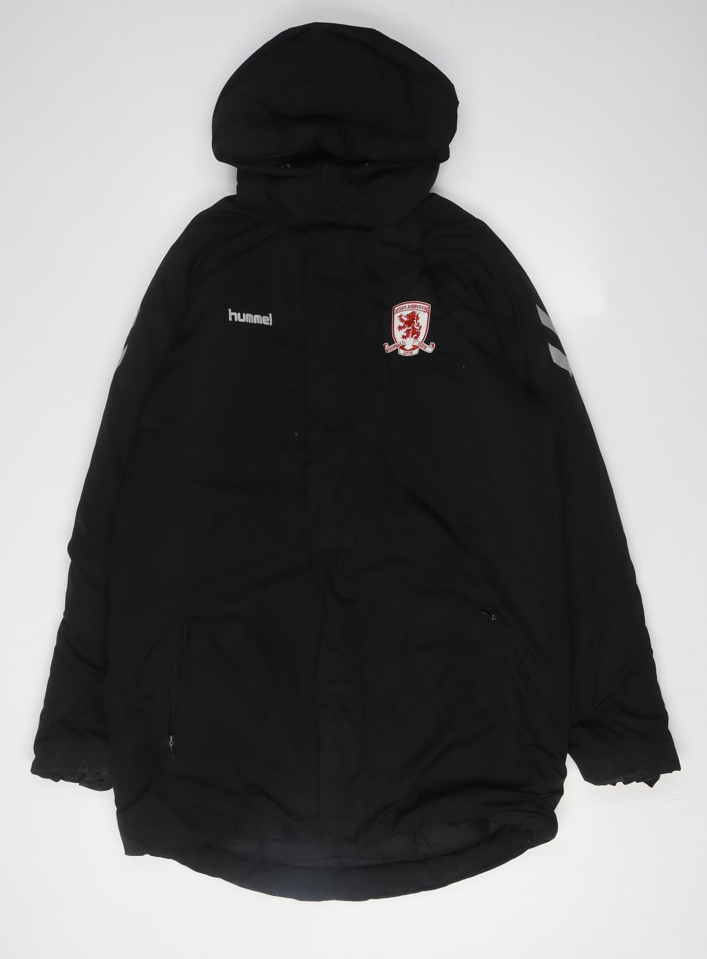 Mens UK Size M Hummel Black Parka Coat