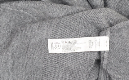 Thomas Nash Grey Men's V-Neck Pullover, Size M, Regular Fit