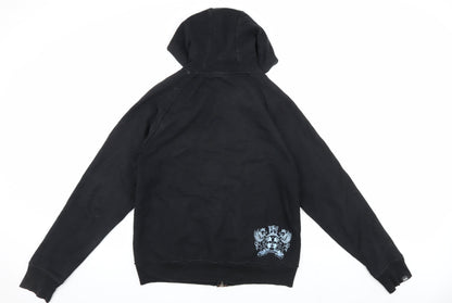 McKenzie Men's Black Hooded Jacket M Cotton Casual