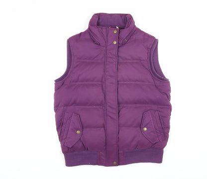Fat Face Women's Purple Puffer Waistcoat Size 14