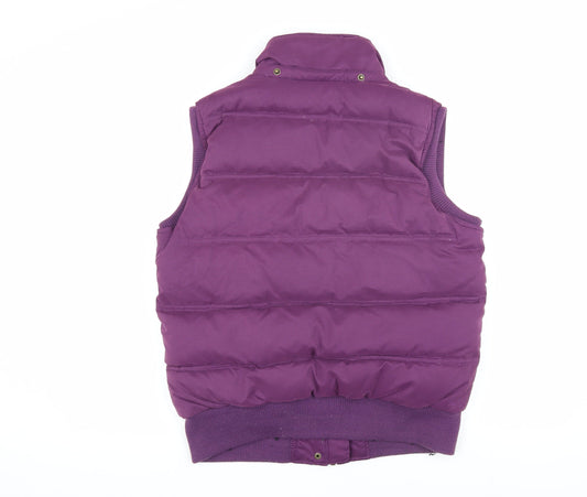 Fat Face Women's Purple Puffer Waistcoat Size 14