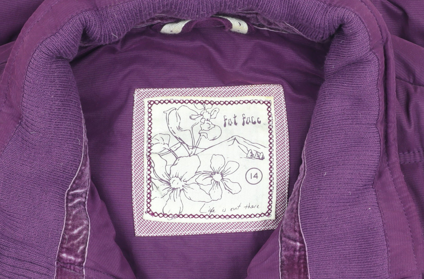 Fat Face Women's Purple Puffer Waistcoat Size 14