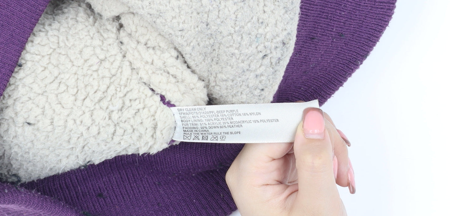 Fat Face Women's Purple Puffer Waistcoat Size 14