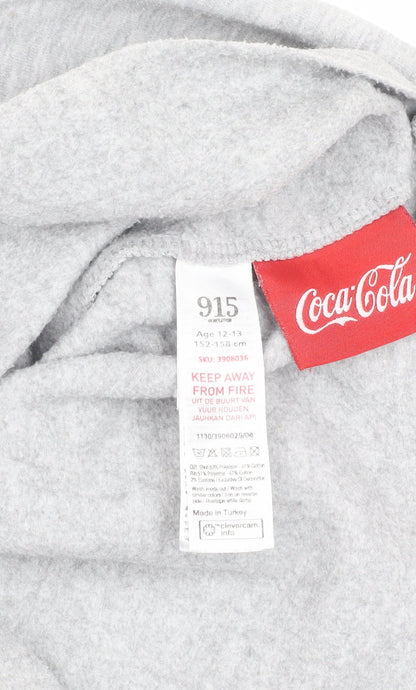 New Look Girls Grey Coca-Cola Hoodie 12-13 Years Pullover