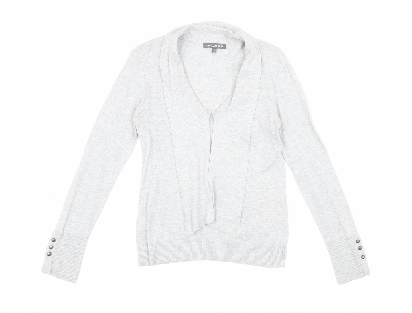 Womens UK Size 8 Laura Ashley Grey Cardigan Jumper