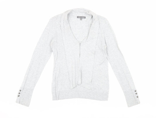 Womens UK Size 8 Laura Ashley Grey Cardigan Jumper