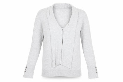 Womens UK Size 8 Laura Ashley Grey Cardigan Jumper