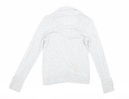 Womens UK Size 8 Laura Ashley Grey Cardigan Jumper